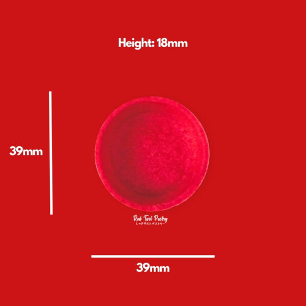 39 mm RASPBERRY RED Straight-Edge Mini Tartlet - Image 2