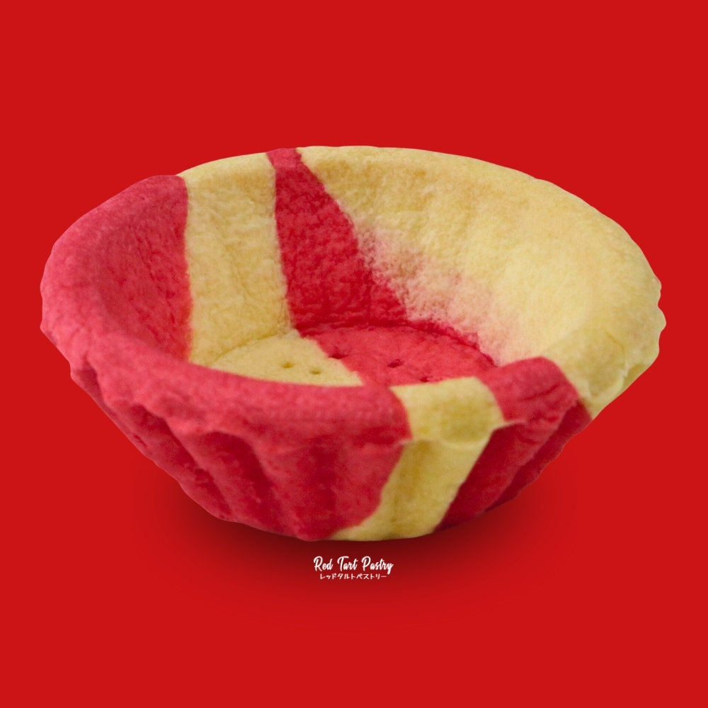 77 mm RED-WHITE Fluted Tartlet