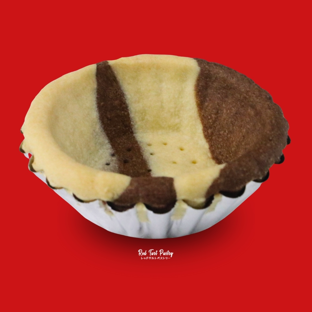 77 mm CHOCO-WHITE Fluted Tartlet