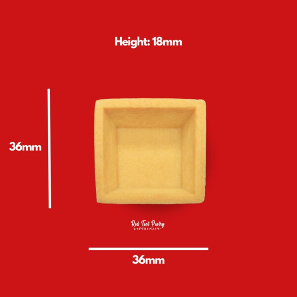 36mm SLANTED SQUARE Straight-Edge Mini Tartlet - Image 2