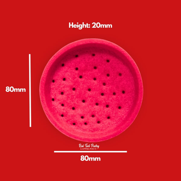 80 mm STRAWBERRY PINK Straight-Edge Tartlet - Image 2