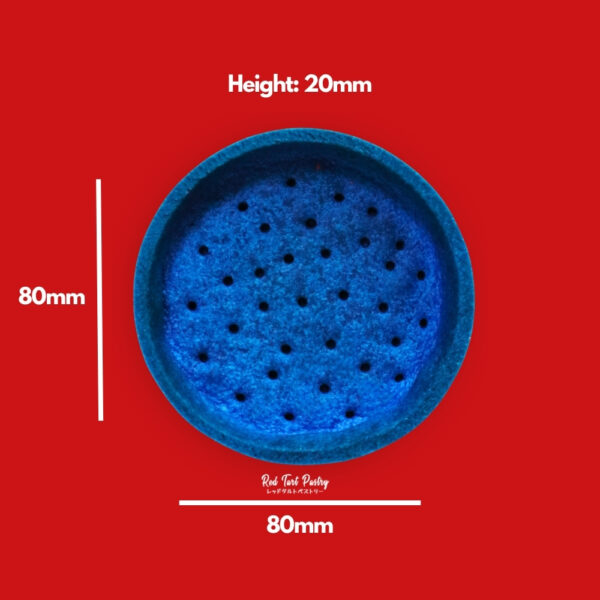 80 mm BLUEBERRY BLUE Straight-Edge Tartlet - Image 2