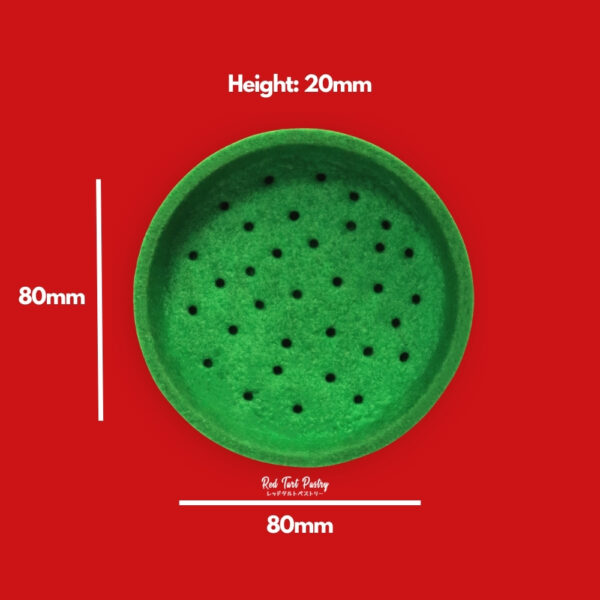 80 mm MATCHA GREEN TEA Straight-Edge Tartlet - Image 2