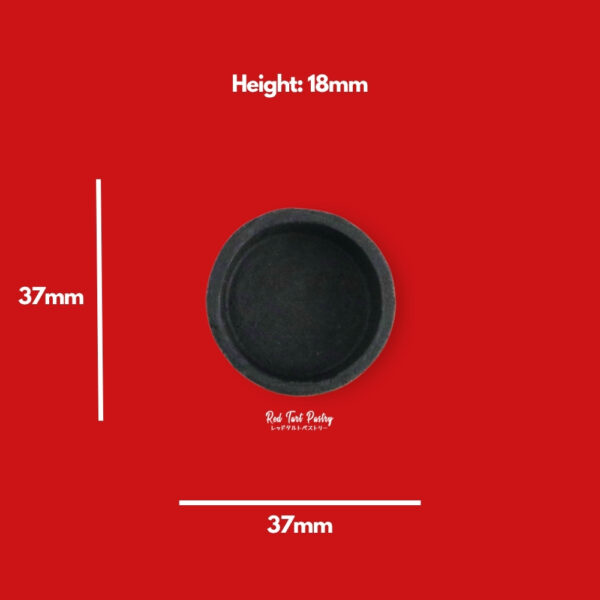 37 mm CARBON BLACK Straight-Edge Mini Tartlet - Image 2